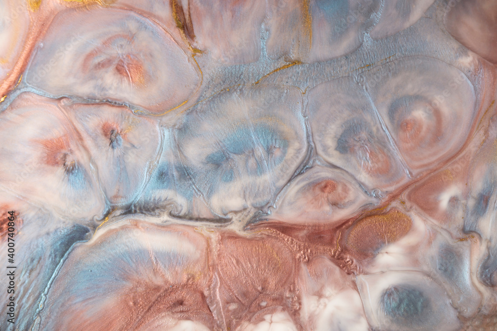 Abstract stains in pearlescent pink, blue and white. Background Abstract stains in pearlescent pink, blue and white. Background
