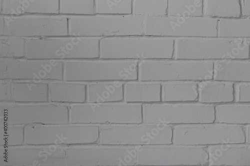 Colored brick wall with trendy color of 2021 - Ultimate gray © photopixel