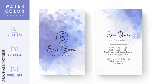Business card template design vector