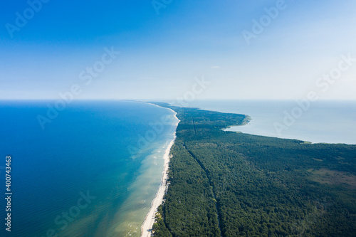 Aerial view of the Curonian Spit in summer