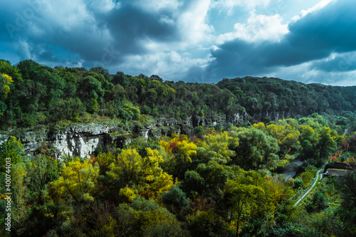 Smotrych River Canyon in Kamianets-Podilsky, Ukraine photo