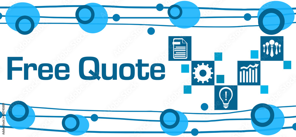 Free Quote Blue Lines Boxes Business Symbols Free Quote Blue Lines Boxes Business Symbols