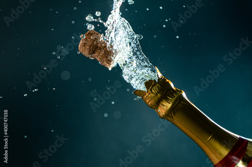 Champagne Explodes for the new year.