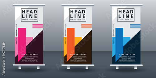 Roll up banner set design template design. Vector illustration