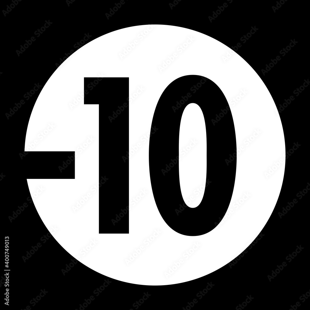 Restriction pictogram for children under 10 in France Restriction pictogram for children under 10 in France