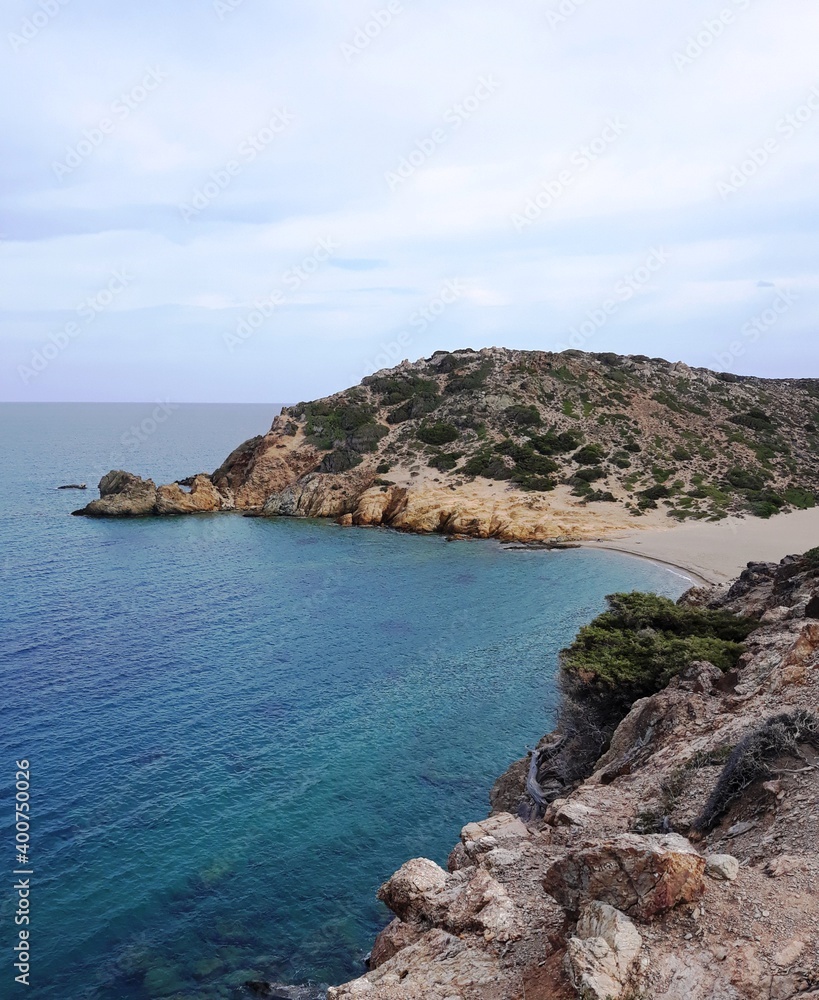 Fototapeta premium View to the south of Vai, Crete, Greece.