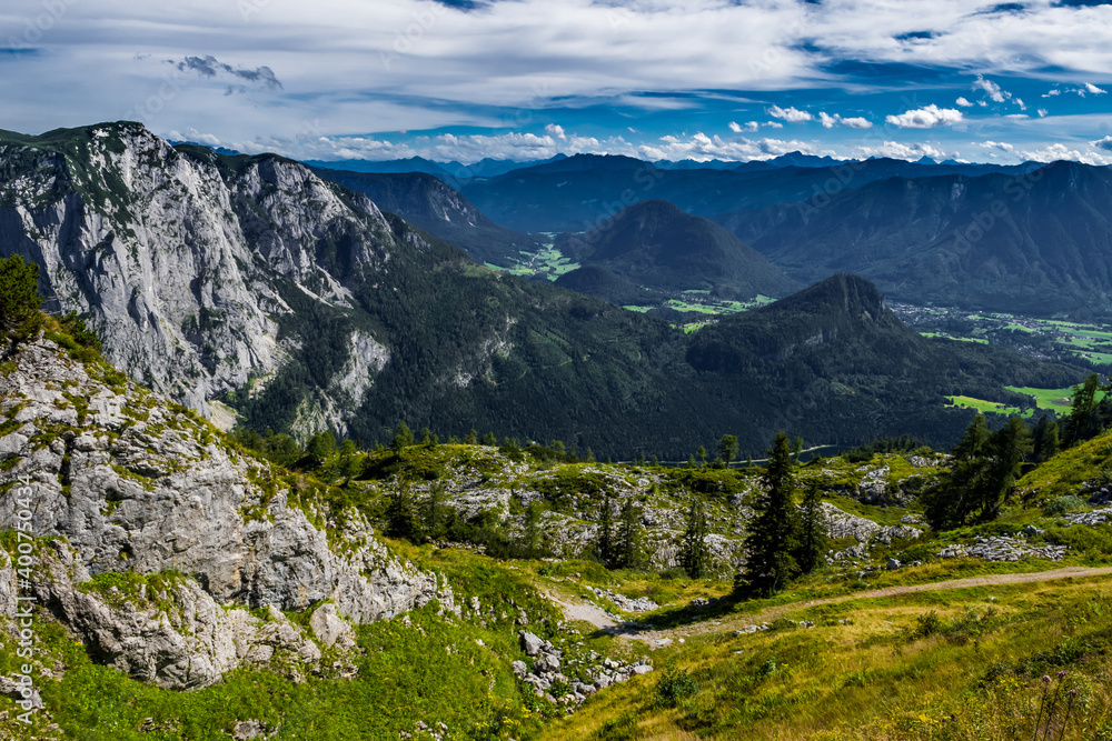 Valley With Forests And Villages Beneath Lake Grundlsee in The Alps Of Styria In Austria