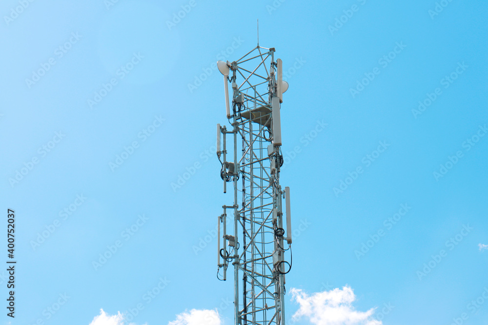 communication tower against a blue sky communication tower against a blue sky