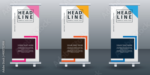 Roll up banner set design template design. Vector illustration