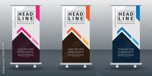 Roll up banner set design template design. Vector illustration