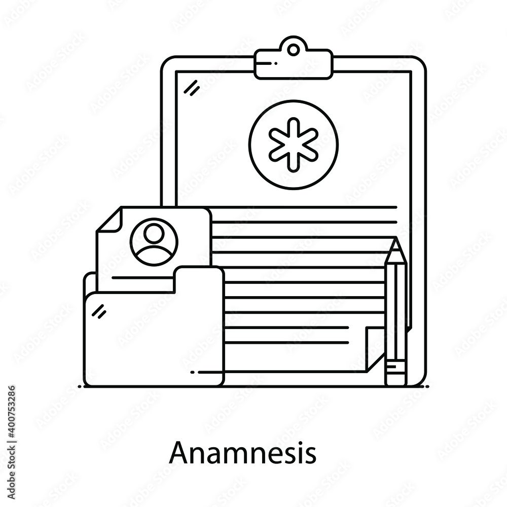 
Medical folder with patient data, anamnesis flat outline icon
 - obrazy, fototapety, plakaty 