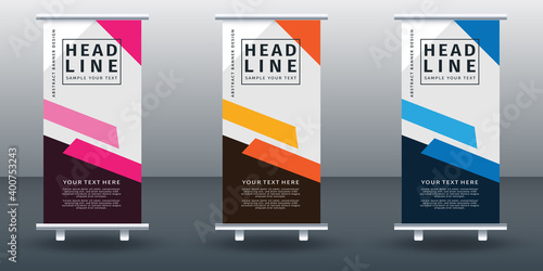 Roll up banner set design template design. Vector illustration