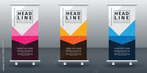 Roll up banner set design template design. Vector illustration