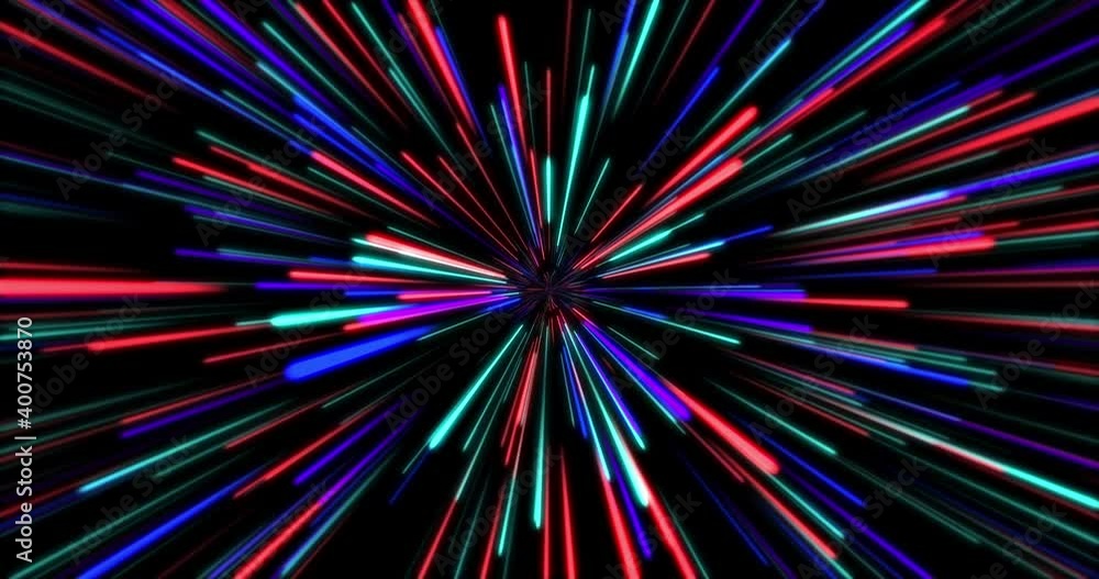 Decorative lines shapes background motion