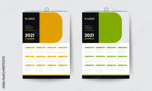modern business calendar design template. 2021 calendar, 2021 one page calendar design