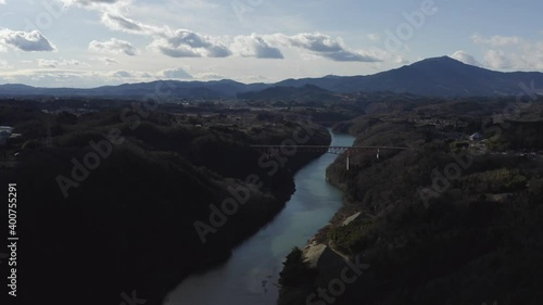Wallpaper Mural 岐阜県　中津川　苗木城跡　ドローン空撮 Torontodigital.ca