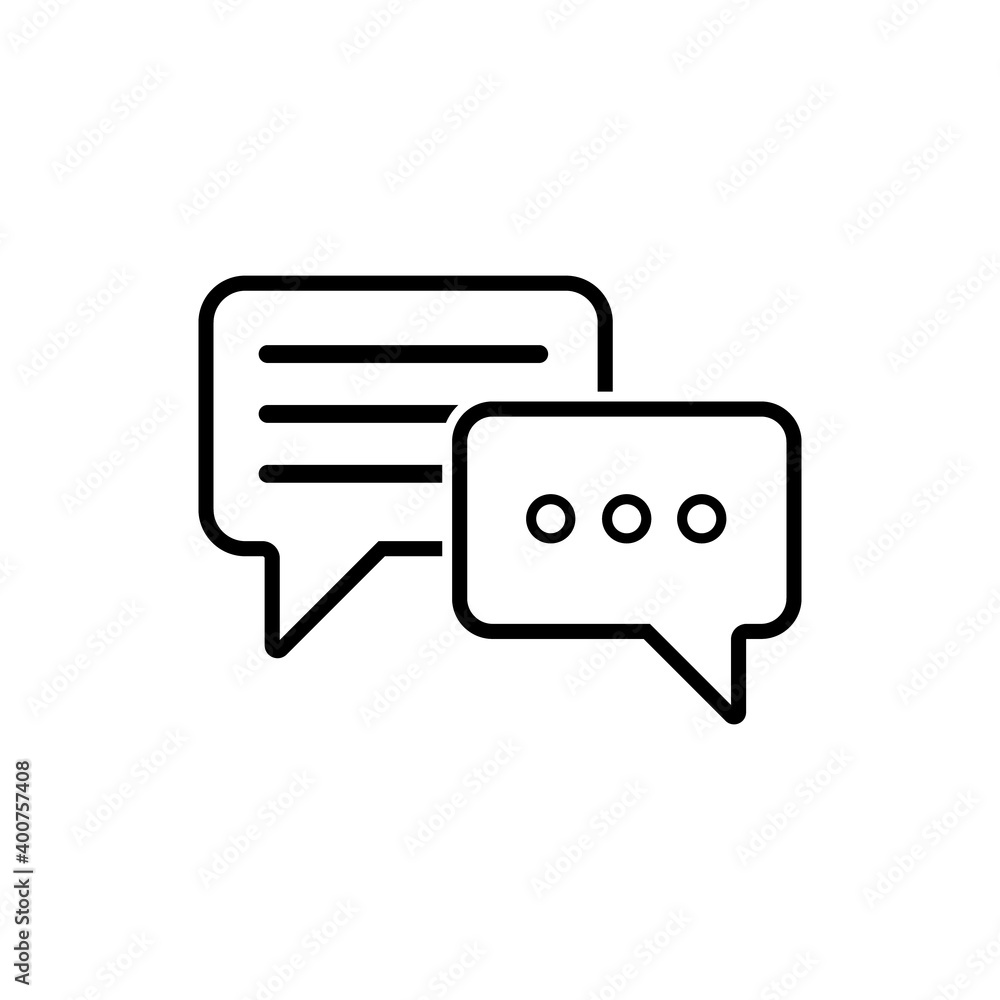 Message vector icon. Chat icons. Text message. Speech bubbles icons. Vector illustration Message vector icon. Chat icons. Text message. Speech bubbles icons. Vector illustration