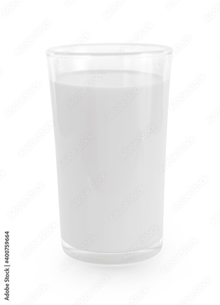 glass of milk on white background glass of milk on white background