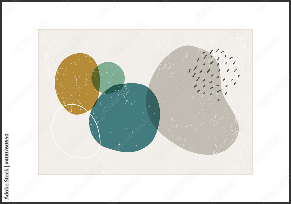 custom made wallpaper toronto digitalMinimalist design poster with abstract organic shapes composition