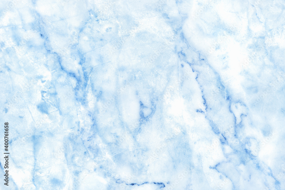 Blue pastel marble texture background, top counter top-view of natural tiles stone in luxury and seamless glitter pattern.