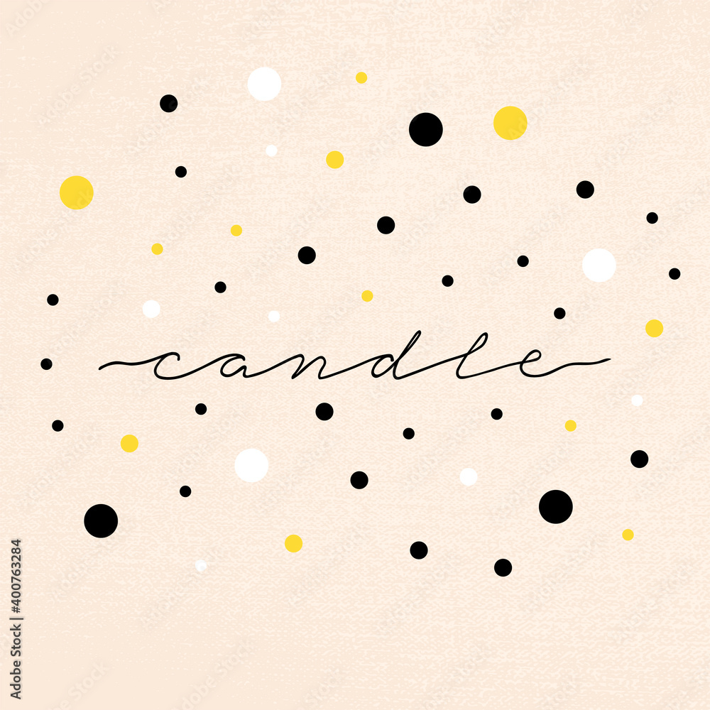 Vector illustration of candle lettering for banner, leaflet, poster ...