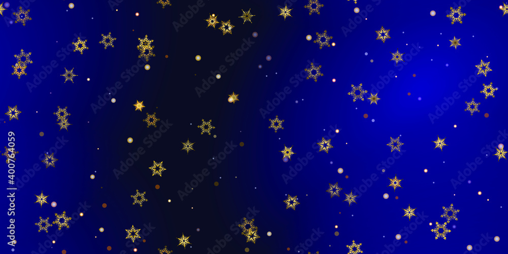 Falling Snowflakes seamless pattern. Illustration with flying snow, frost, snowfall. Winter seamless print for christmas celebration on blue night background. Holiday Vector illustration for New Year Falling Snowflakes seamless pattern. Illustration with flying snow, frost, snowfall. Winter seamless print for christmas celebration on blue night background. Holiday Vector illustration for New Year