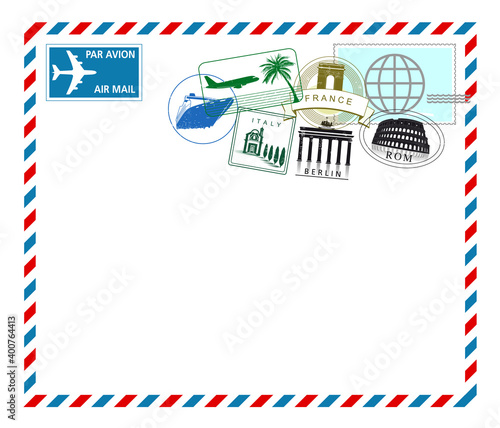  air mail aus Europa Reise