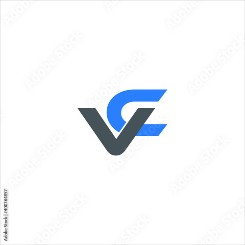 V C letter logo abstract design on white color background. vc monogram