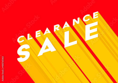 Clearance sale poster or flyer design. Clearance online sale banner template.
