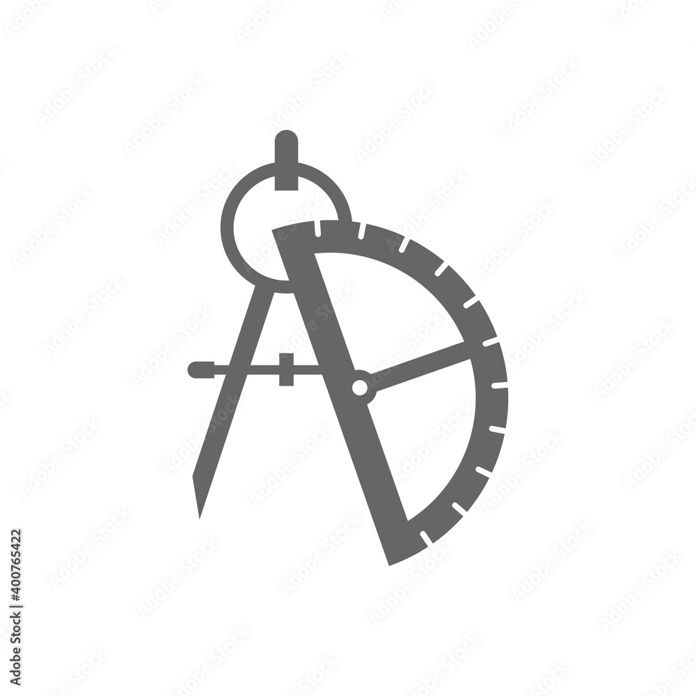 Set of Compass tools icon vector, Engineering simple icon template, Illustration Set of Compass tools icon vector, Engineering simple icon template, Illustration
