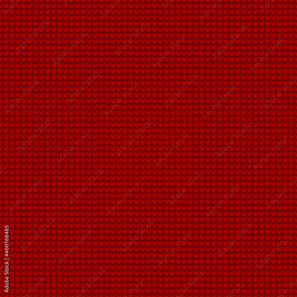 Seamless knitting pattern is on the red background. Save with the Clipping Mask. Seamless knitting pattern is on the red background. Save with the Clipping Mask.