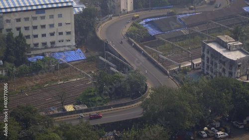 trains S bridge mandlik bridge nm joshi marg Planet Godrej Byculla zoo Mumbai India Maharashtra train tracks Mumbai local public transport  top view bridge close up photo