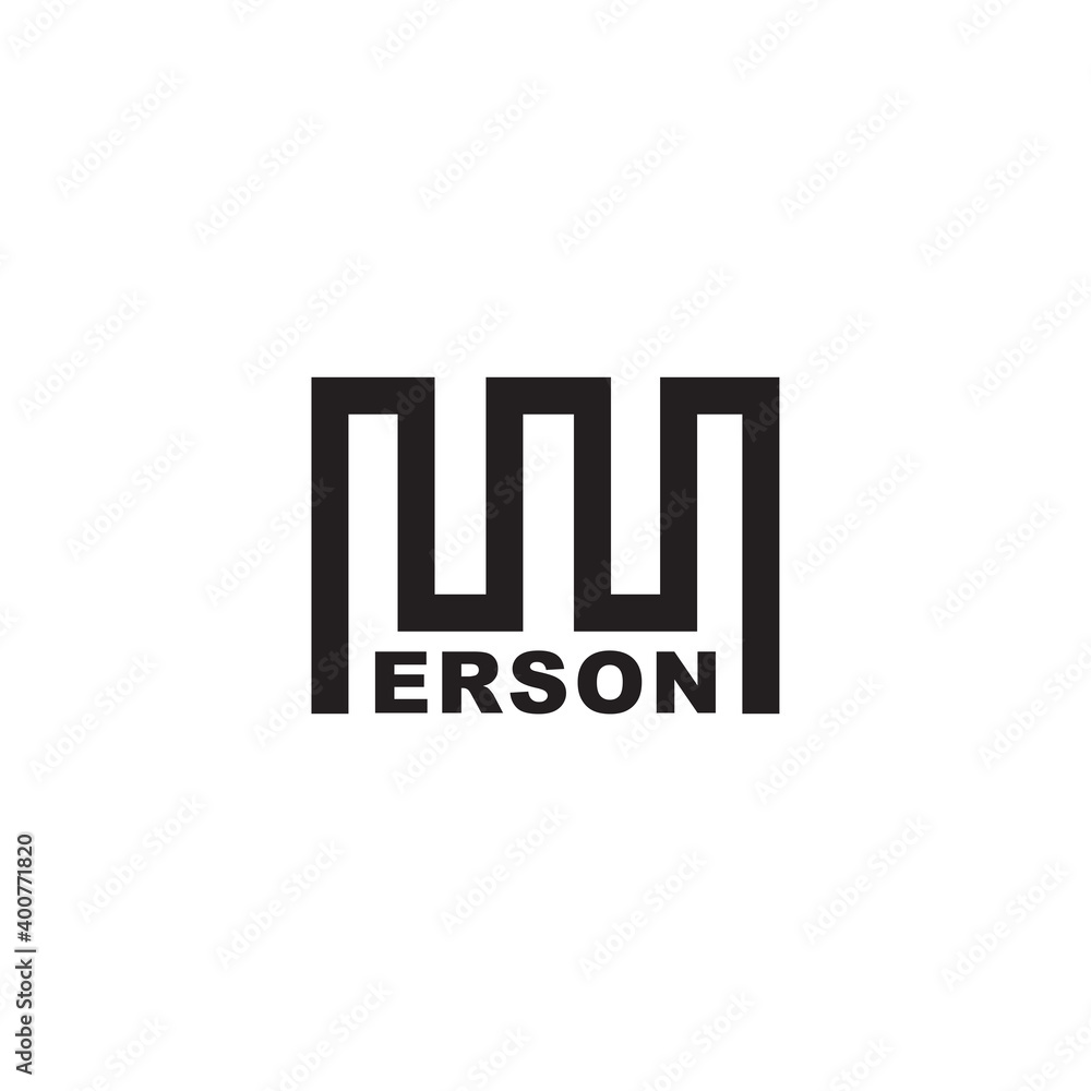 E Letter Erson Logo Vector Simple Modern SymbolsPrint