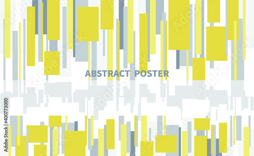 Gray and yellow abstract poster background