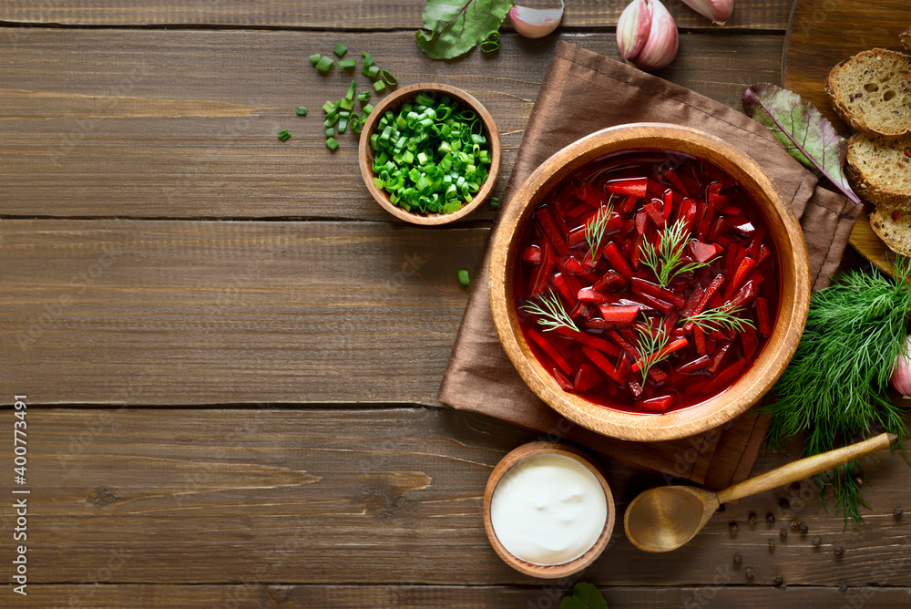 Traditional ukrainian russian soup (borscht) Traditional ukrainian russian soup (borscht)