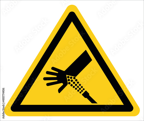 Vector warning skin puncture symbol,Draw from Vector Illustration.