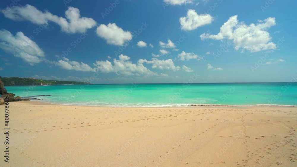 Phuket beach sea sand and sky. Landscape view of beach sea in summer day. Tropical beach on nature background. 4K Phuket beach sea sand and sky. Landscape view of beach sea in summer day. Tropical beach on nature background. 4K