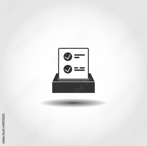ballot isolated vector icon. business design element