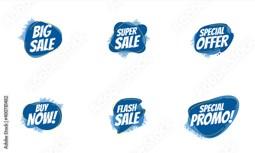 set of abstract sales promotion tags, label, sticker, banner, badge 