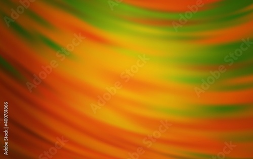 Dark Orange vector texture with bent lines.