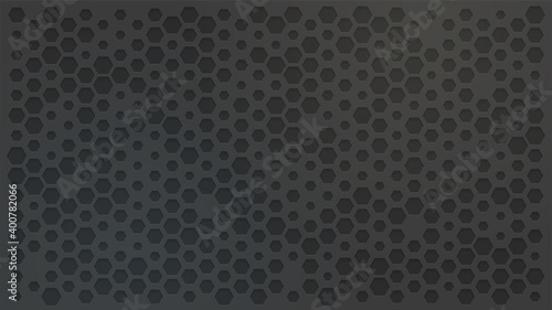 Abstract random hexagon black background. Vector illustration.