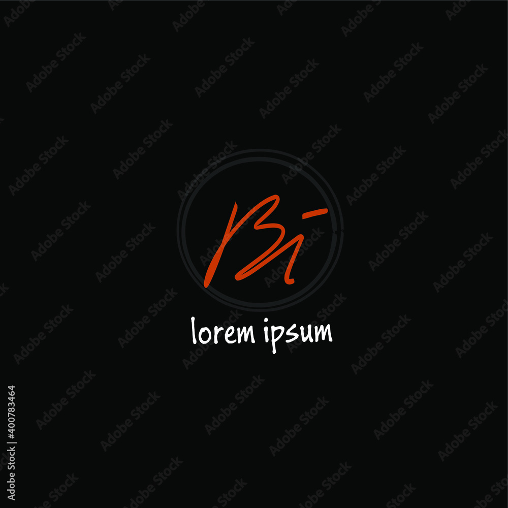 Bi white background handwritten logo Bi white background handwritten logo
