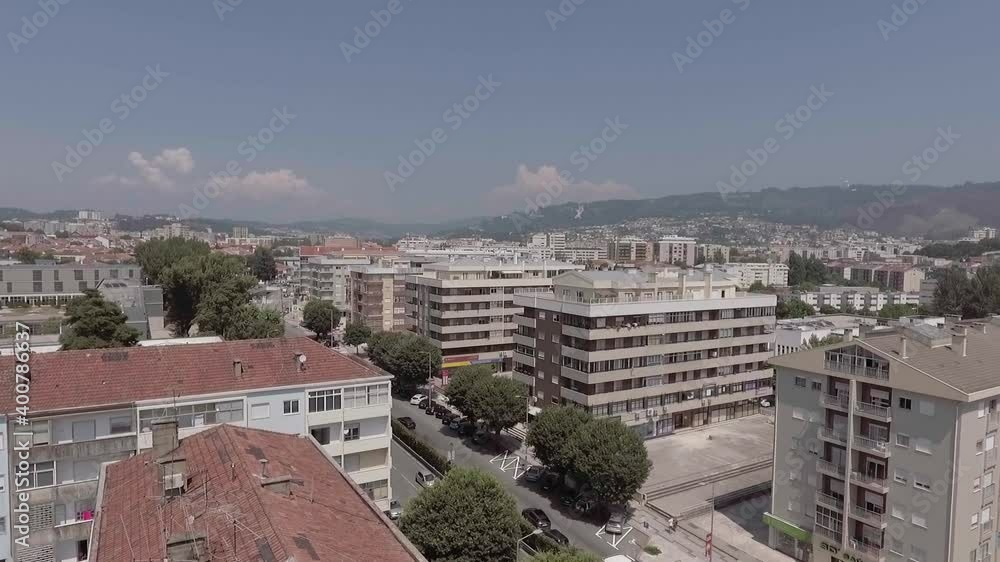 city view Braga Portugal aerial shoot 2.7k city view Braga Portugal aerial shoot 2.7k