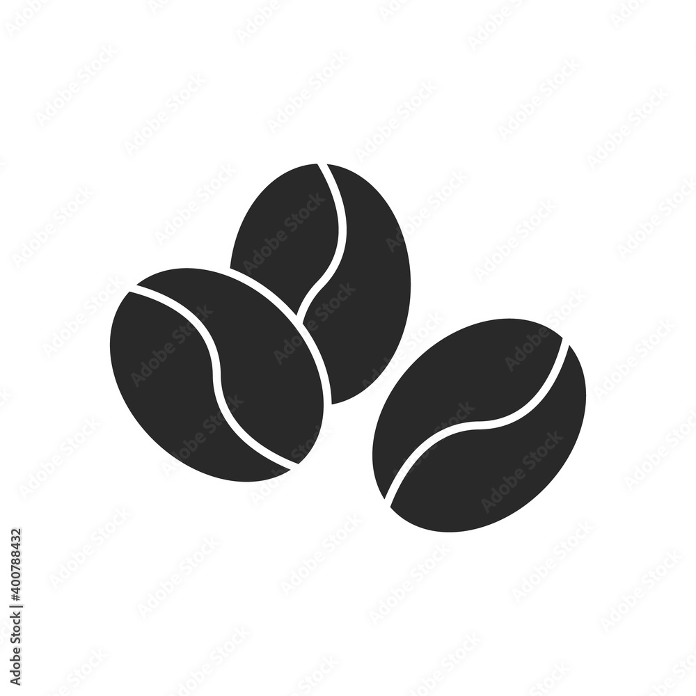 Coffee bean logo. Isolated coffee beans isolated on white background Coffee bean logo. Isolated coffee beans isolated on white background