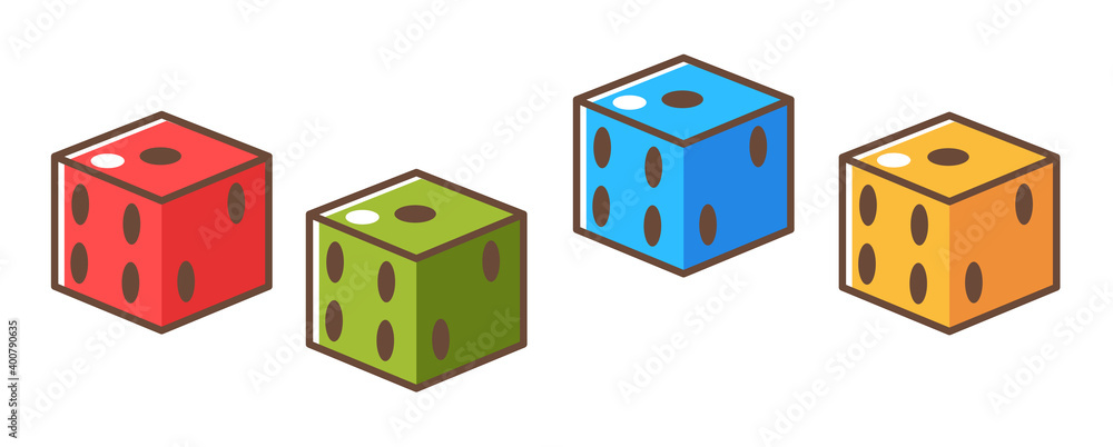 Cubes with holes denoting numbers, rpg game dice Cubes with holes denoting numbers, rpg game dice