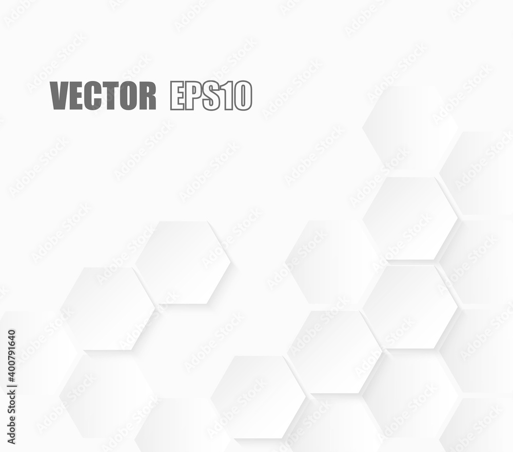 Abstract. Paper hexagon white background. light and shadow. Vector. Abstract. Paper hexagon white background. light and shadow. Vector.