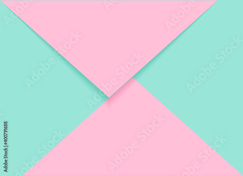 Colorful pastels paper art style abstract background design with shadows. Vector.