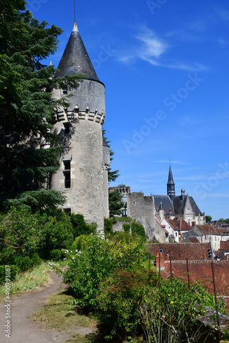 Montresor; France - july 12 2020 : historical castle photo