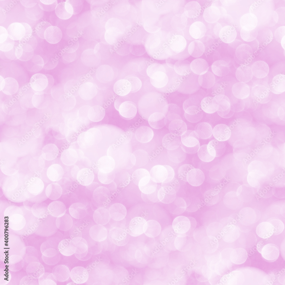 Seamless bokeh light background. Pink pattern.  

