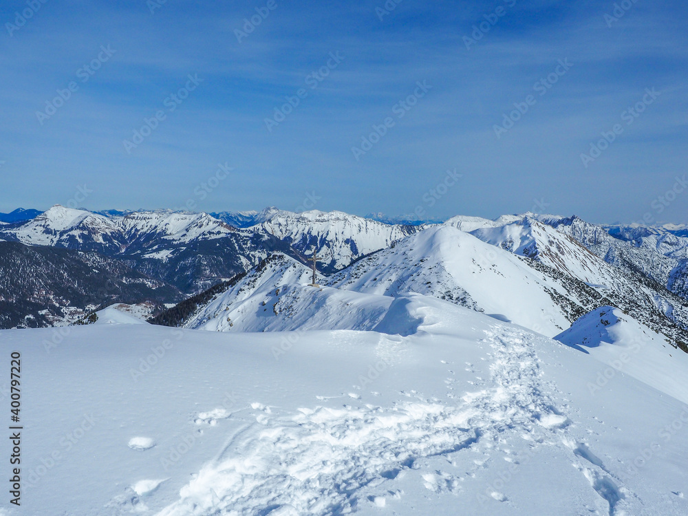 Karwendel - Schneeschuhtour auf die Fleischbank